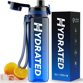 Бутылка для воды из тритана 1 л Hydrated 12429372 фото