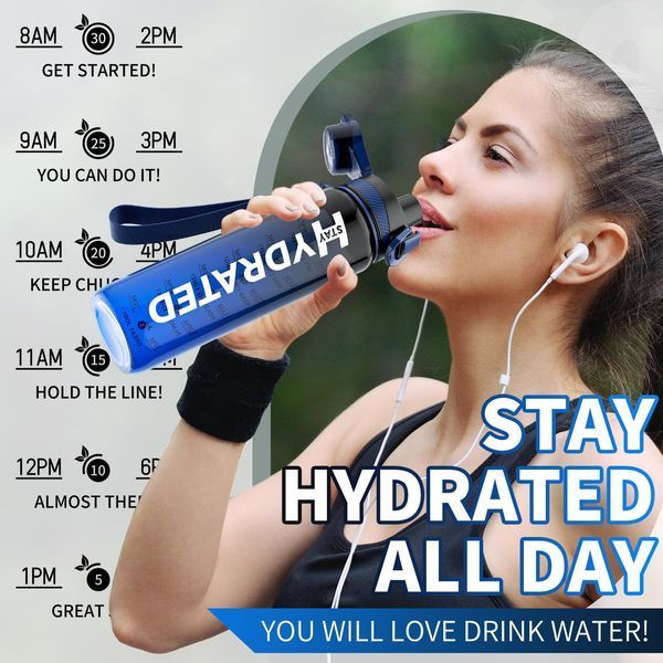 Пляшка для води з трітану 1 л Hydrated 12429372 фото