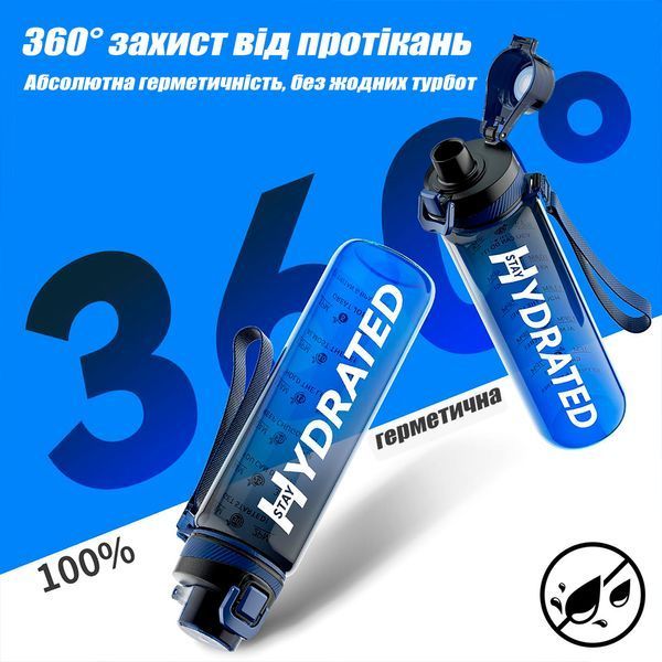 Пляшка для води з трітану 1 л Hydrated 12429372 фото