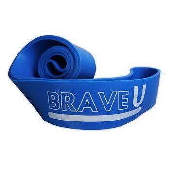 Резинка-петля для фітнесу 30&ndash;80 кг, 64 мм, синя Brave U 123835 фото