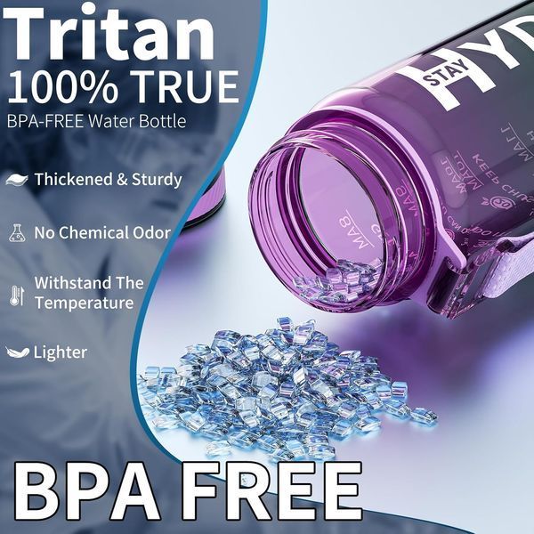 Бутылка для воды из тритана 1 л Hydrated 12429372 фото