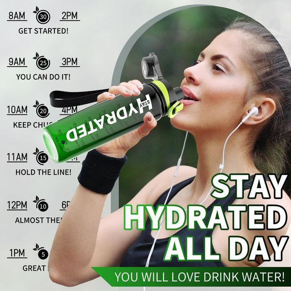 Пляшка для води з трітану 1 л Hydrated 12429372 фото