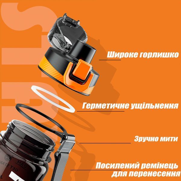 Пляшка для води з трітану 1 л Hydrated 12429372 фото